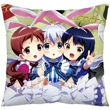 Rabbit House two-sided pillow