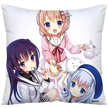 Rabbit House two-sided pillow