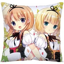 Rabbit House two-sided pillow