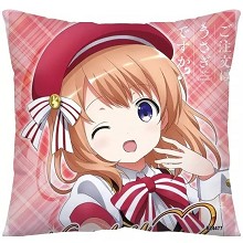 Rabbit House two-sided pillow