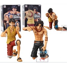 One Piece Luffy and ACE anime figures set(2pcs a s...