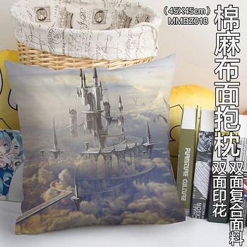 The anime two-sided cotton fabric pillow