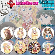 Oshiete! Galko-chan anime brooch pins(8pcs a set)6CM