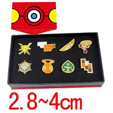 Pokemon anime brooches pins a set