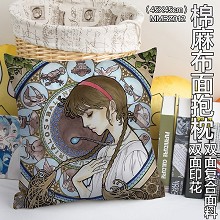 Castle in the Sky two-sided cotton fabric pillow