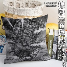 Howl's Moving Castle two-sided cotton fabric pillo...