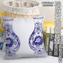 The two-sided cotton fabric pillow