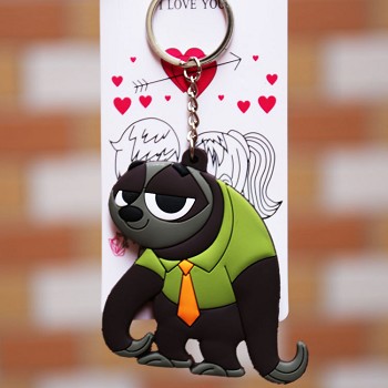 Zootopia anime two-sided key chain