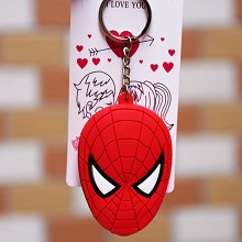 Spider Man anime two-sided key chain