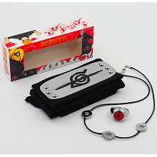 Naruto necklace+ring+headband a set