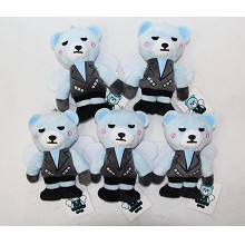 6inches Bigbang bear plush dolls set(5pcs a set)