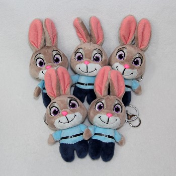 4.8inches Zootopia plush dolls set(5pcs a set)