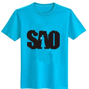 Sword Art Online cotton blue t-shirt