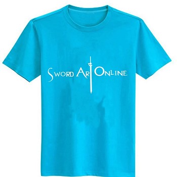 Sword Art Online cotton blue t-shirt