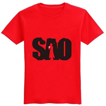 Sword Art Online cotton red t-shirt