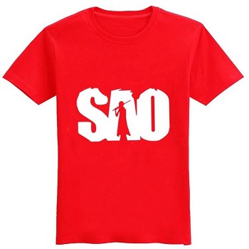 Sword Art Online cotton red t-shirt