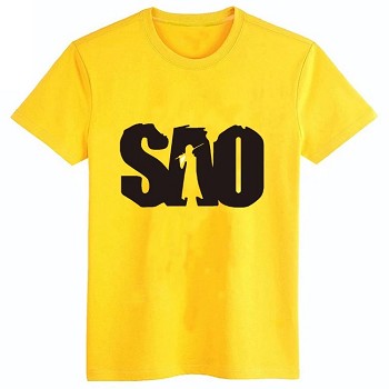 Sword Art Online cotton yellow t-shirt