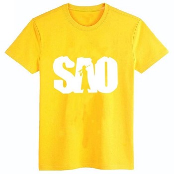 Sword Art Online cotton yellow t-shirt