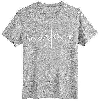 Sword Art Online gray cotton t-shirt