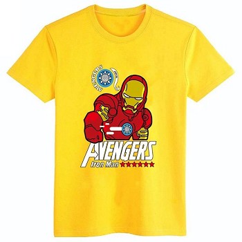 The Avengers Iron Man cotton yellow  t-shirt