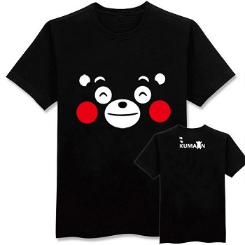 Kumamon cotton black t-shirt