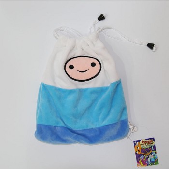 Adventure Time plush drawstring bag