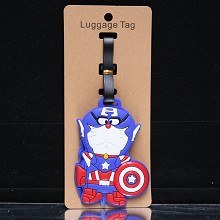 Doraemon cos Captain America luggage tag