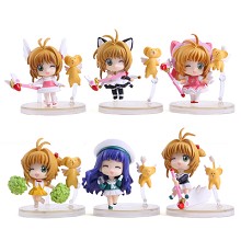 Card Captor Sakura anime figures set(6pcs a set)