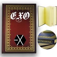 EXO star hard cover notebook(120pages)