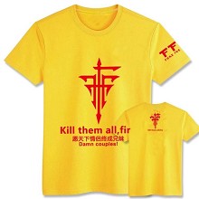 FFF anime cotton yellow t-shirt