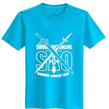 Sword Art Online cotton blue t-shirt