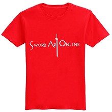 Sword Art Online cotton red t-shirt