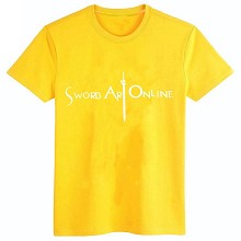 Sword Art Online cotton yellow t-shirt