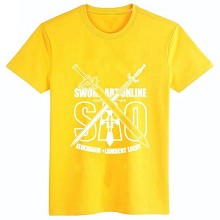 Sword Art Online cotton yellow t-shirt