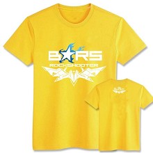 Black rock shooter cotton yellow t-shirt