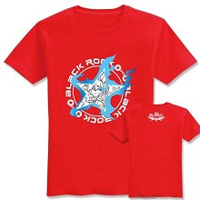 Black rock shooter cotton red t-shirt