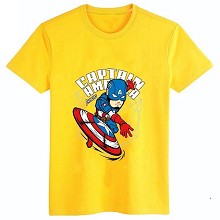 The Avengers Captian America cotton yellow t-shirt