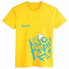 Anohana cotton yellow t-shirt