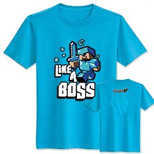 Minecraft cotton blue t-shirt