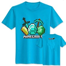 Minecraft cotton blue t-shirt