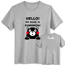 Kumamon cotton gray t-shirt