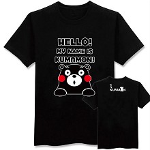 Kumamon cotton black t-shirt