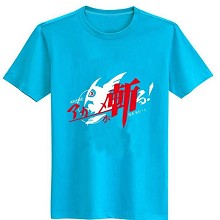 Gintama cotton blue  t-shirt