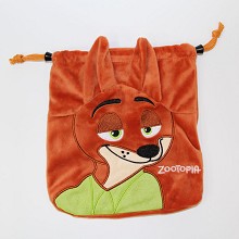 Zootopia plush drawstring bag