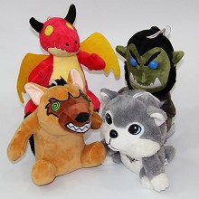 8inches the plush dolls set(4pcs a set