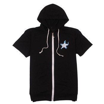 Black rock shooter cotton short sleeve hoodie