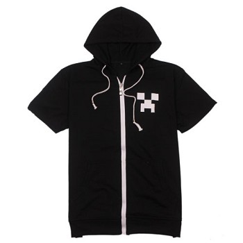 Minecraft cotton short sleeve hoodie