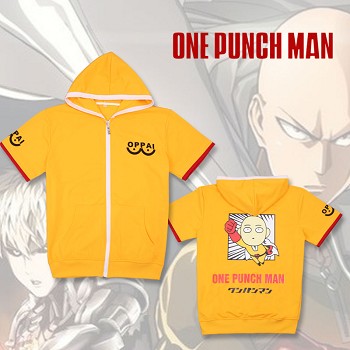 One Punch Man cotton short sleeve hoodie