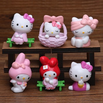 Hello Kitty figures set(6pcs a set)