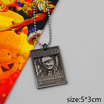 One Piece Zoro wanted necklace